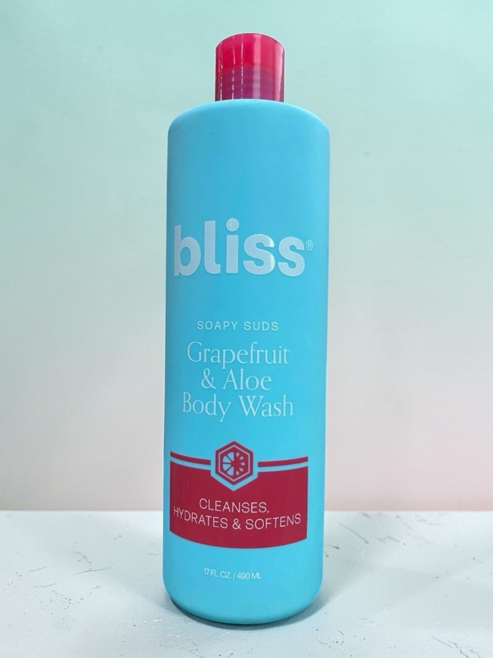 Bliss Soapy Suds Grapefruit & Aloe Body Wash Sealed 17oz Hydrates Softens
